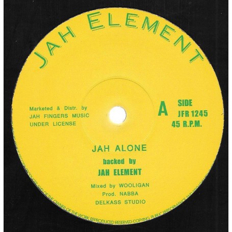 (12") JAH ELEMENT - JAH ALONE / SUMMER TIME
