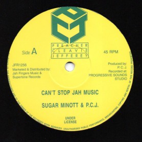(12") SUGAR MINOTT - CAN'T STOP JAH MUSIC / NAH STOP JAH MUSIC