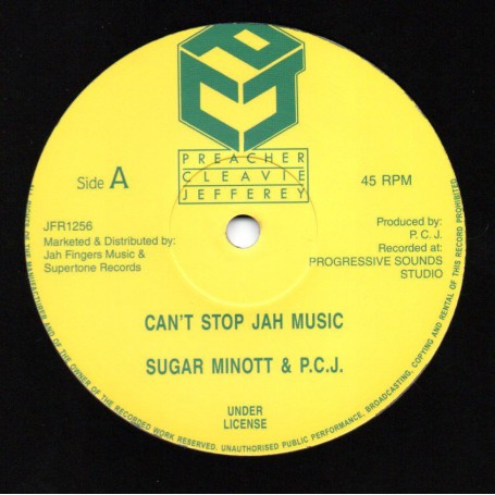 (12") SUGAR MINOTT - CAN'T STOP JAH MUSIC / NAH STOP JAH MUSIC