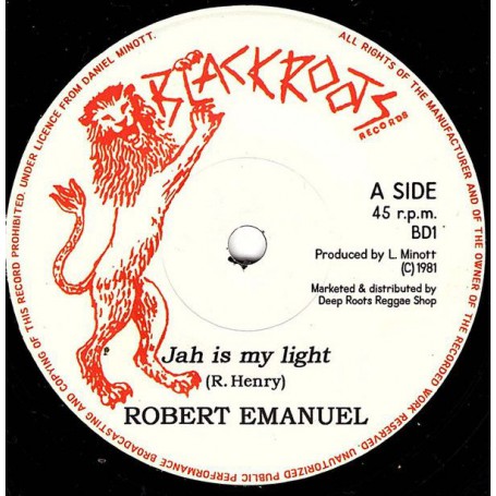 (7") ROBERT EMANUEL - JAH IS MY LIGHT / VERSION