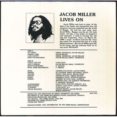 LP) JACOB MILLER - JACOB MILLER LIVES ON