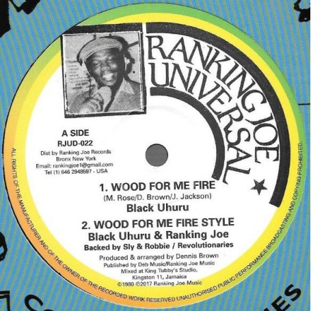 (12") BLACK UHURU - WOOD FOR ME FIRE / SLY & ROBBIE - WOOD FOR ME FIRE DUB WISE