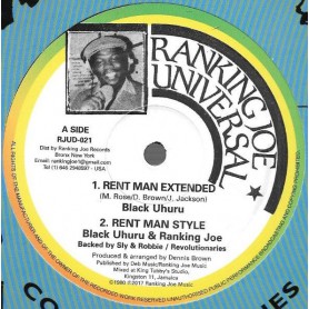 (12") BLACK UHURU - RENT MAN EXTENDED / SLY & ROBBIE - RENT MAN DUB WISE