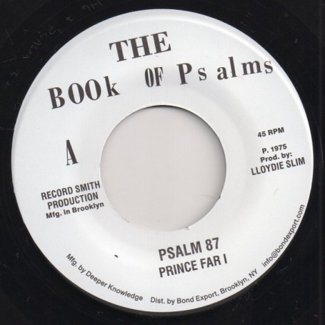 (7") PRINCE FAR I - PSALM 87 / BLACK ONEY - FESTIVAL 75
