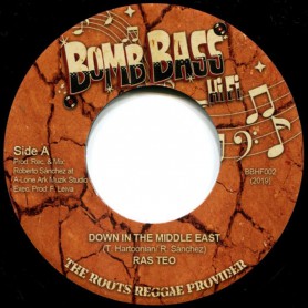 (7") RAS TEO - DOWN IN THE MIDDLE OF THE EAST / LONE ARK RIDDIM FORCE - MIDDLE EAST DUB