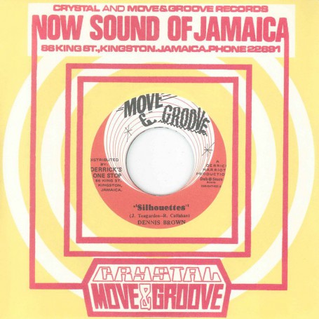 (7") DENNIS BROWN ‎– SILHOUETTES / CRYSTALITES, AUGUSTUS PABLO - BASS & DRUM VERSION