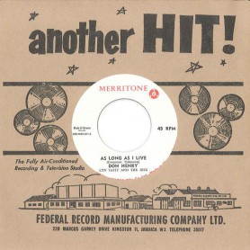 (7") DON HENRY WITH LYN TAITT AND THE JETS - AS LONG AS I LIVE / PULUS - SOW TO REAP