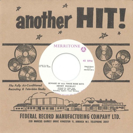 (7") HENRY BUCKLEY ‎– BEWARE OF ALL THOSE RUDE BOYS / IF I AM RIGHT