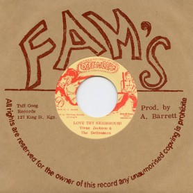 (7") VIVIAN JACKSON & THE DEFENDERS - LOVE THY NEIGHBOURS / VERSION