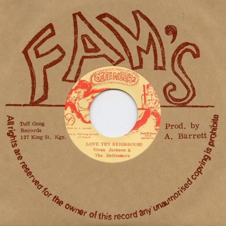 (7") VIVIAN JACKSON & THE DEFENDERS - LOVE THY NEIGHBOURS / VERSION