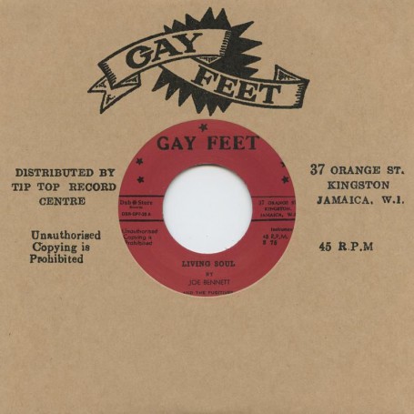 (7") JOE BENNETT & THE FUGITIVES ‎– LIVING SOUL / ALTERNATIVE TAKE