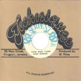 (7") DAVE BARKER - YOUR OWN THING / TECHNIQUES ‎- WAR BOAT