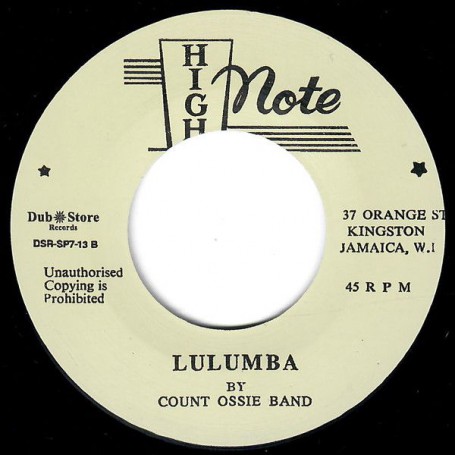 (7") COUNT OSSIE BAND ‎– LULUMBA (ALTERNATIVE TAKE)