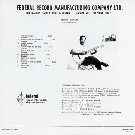 (LP) ERNEST RANGLIN - JAZZ JAMAICA