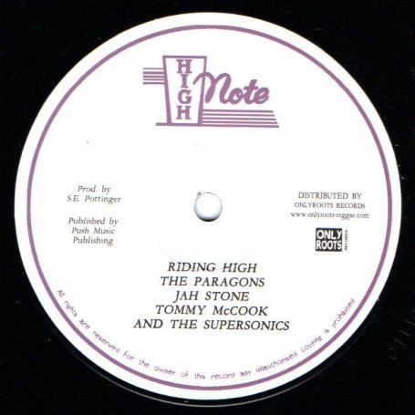 (12") THE PARAGONS, JAH STONE, TOMMY McCOOK & THE SUPERSONICS - RIDING HIGH / MERCI, MERCY, MERCY