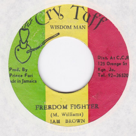 (7") JAH BROWN - FREEDOM FIGHTER / CRY TUFF AND THE ORIGINALS - BLESSED ARE THE PEACE MAKERS