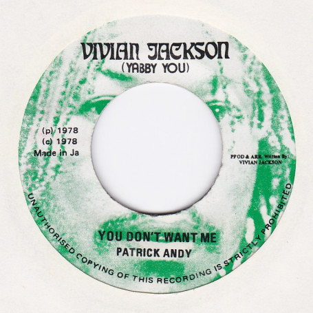 (7") PATRICK ANDY - YOU DON'T WANT ME / VERSION