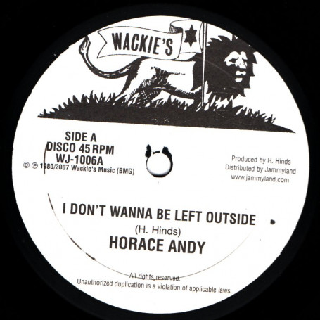 (10") HORACE ANDY - I DON'T WANNA BE LEFT OUTSIDE / KING TUBBY - ZION DUB