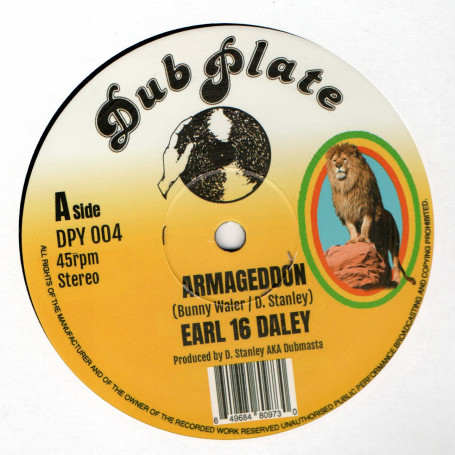 (12") EARL 16 DALEY - ARMAGEDDON / DUBMASTA - GIDDY GIDDY DUB