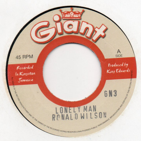 (7") RONALD WILSON - LONELY MAN / HIGGS & WILSON - GONE IS YESTERDAY