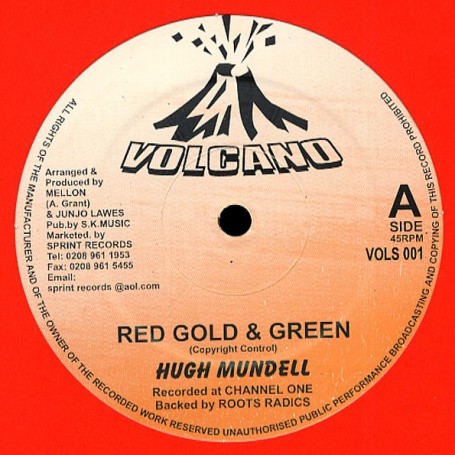 (12") HUGH MUNDELL - RED GOLD & GREEN / GOING PLACES