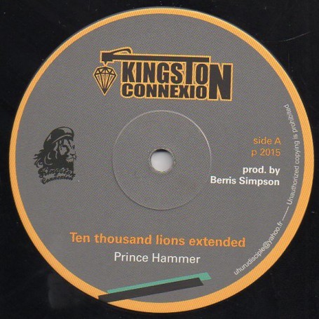 (12") PRINCE HAMMER - TEN THOUSAND LIONS (EXTENDED) / DUB PLATE