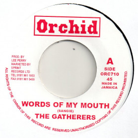 (7") THE GATHERERS - WORDS OF MY MOUTH / THE UPSETTERS - WORD A MOUTH DUB