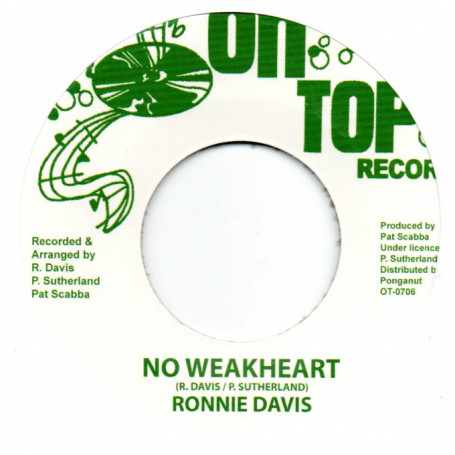 (7") RONNIE DAVIS - NO WEAKHEART / VERSION