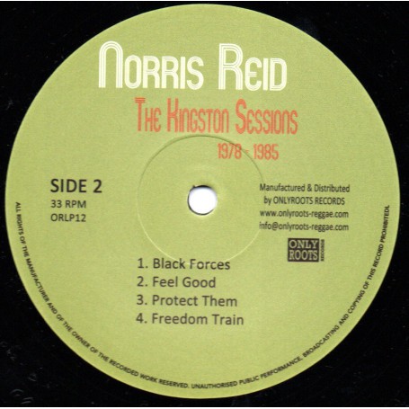 2xLP) NORRIS REID - THE KINGSTON SESSIONS 1978 - 1985