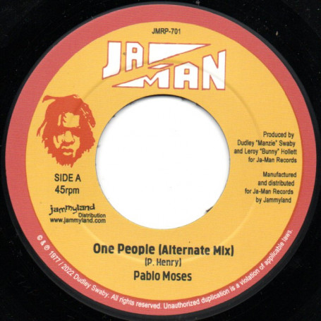 (7") PABLO MOSES - ONE PEOPLE (ALTERNATE MIX) / THE REBELS - DUB IN UNITY