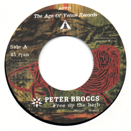 (7") PETER BROGGS - FREE UP THE HERB / HERBAL LIBERATION DUB