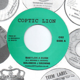 (7") SOLOMON J BROWNE - BABYLON A BURN / DUB