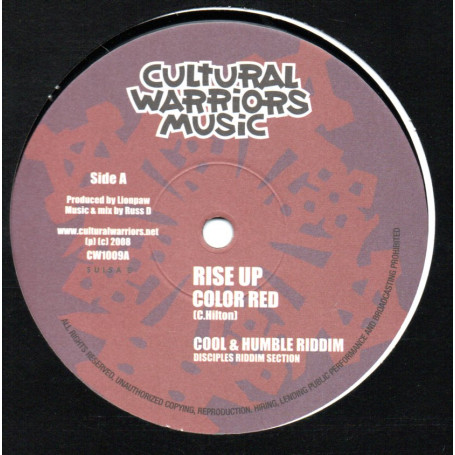 (10") COLOR RED - RISE UP / RAF ANKER - MYSTIC HORNS