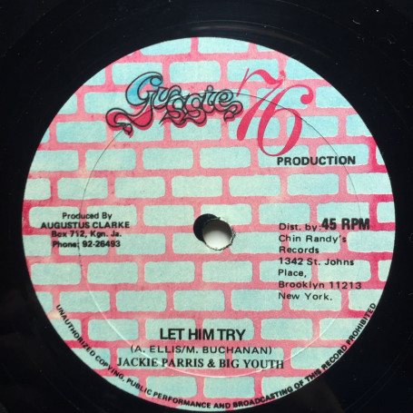 (12") JACKIE PARRIS & BIG YOUTH - REALLY TOGETHER / LET HIM TRY
