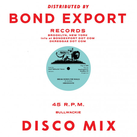 (12") ABBASHANTIE - BREAK DOWN THE WALLS / JERRY & NEVILLE WITH WACKIE'S RHYTHM FORCE - ABBASHANTIE ROCK