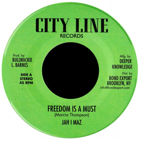 (7") JAH I MAZ - FREEDOM IS A MUST / BABA LESLIE - FREEDOM DUB