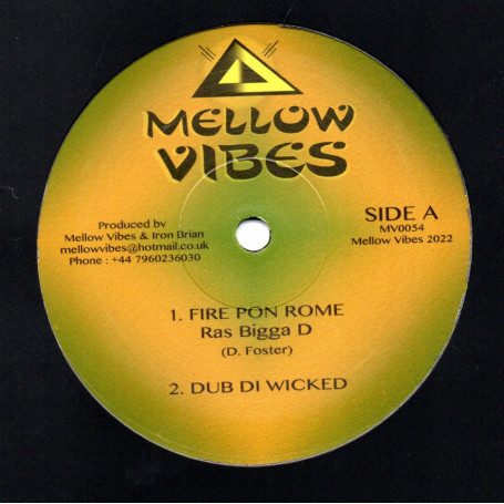 (12") RAS BIGGA D - FIRE PON ROME / SISTA MARY - NEW DAWN