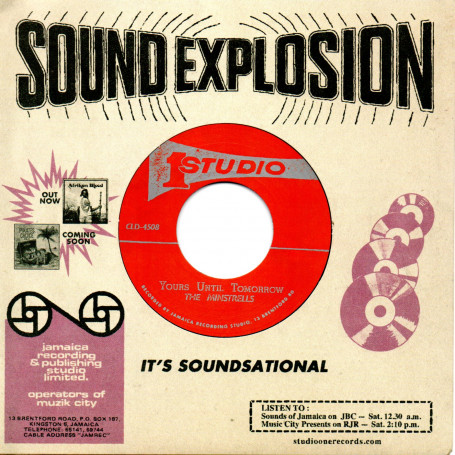 (7") THE MINSTRELLS - YOURS UNTIL TOMORROW / JACKIE MITTOO - TROPIC ISLAND