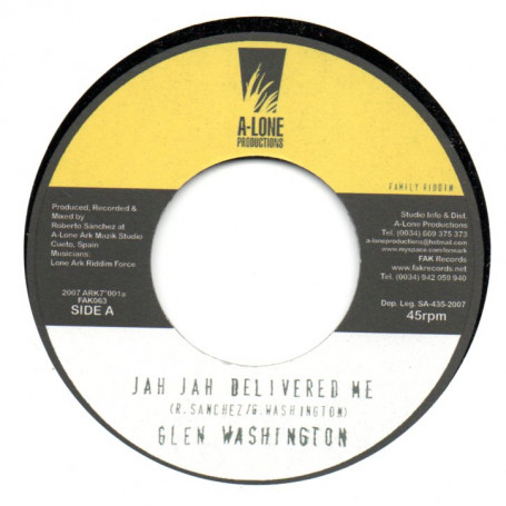 (7") GLEN WASHINGTON - JAH JAH DELIVERED ME / RANKING FOREST - HEADS OF GOVERNMENT