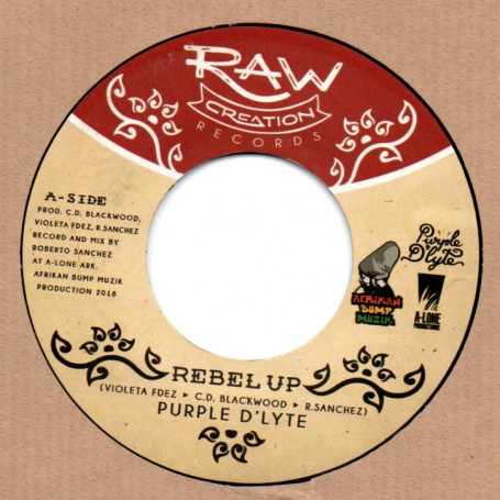 (7") PURPLE D'LYTE - REBEL UP / AFRIKAN BUMP MEETS LONE ARK - REBEL DUB