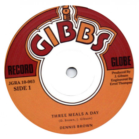 (10") DENNIS BROWN - THREE MEALS A DAY / PRINCE ALLAH - NAW GO A THEM BURIAL