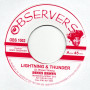 (7") DENNIS BROWN - LIGHTNING & THUNDER / NINEY - BLOOD & FIRE