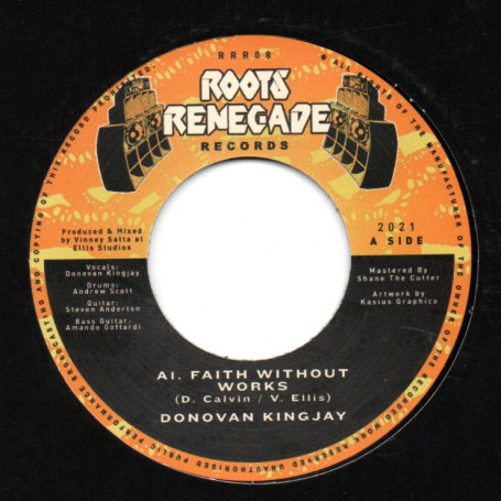 (7") DONOVAN KINGJAY - FAITH WITHOUT WORKS / FAITH WITHOUT DUB
