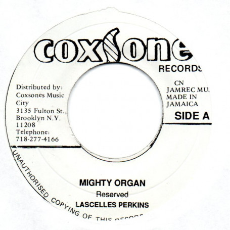 (7") LASCELLES PERKINS - MIGHTY ORGAN / FLAMING EMBERS - WESTBOUND 9