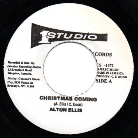 (7") ALTON ELLIS - CHRISTMAS COMING / THE SOUL VENDORS - CHRISTMAS COMING