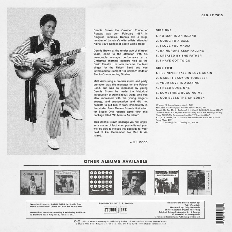 洋楽 DENNIS BROWN No Man Is An  Version to version: Dennis Brown “No Man Is An Island” - The Wire