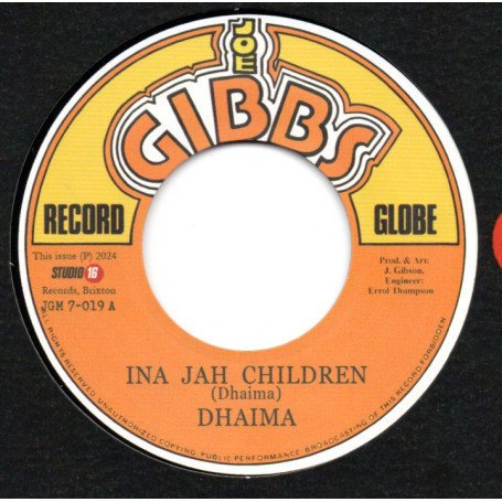 (7") DHAIMA - INA JAH CHILDREN / MIGHTY TWO - SAVE THE CHILDREN