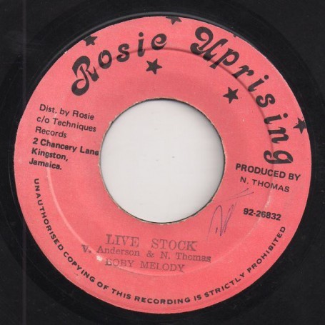 (7") BOBBY MELODY - LIVE STOCK / VERSION