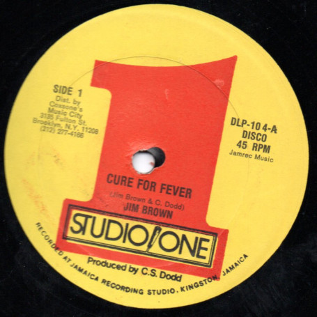 (12") JIM BROWN - CURE FOR FEVER / THE GLADIATORS - PRETENDING