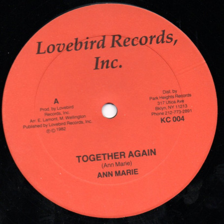 (12") ANN MARIE - TOGETHER AGAIN / ROOTS RADICS - TOGETHER VERSION